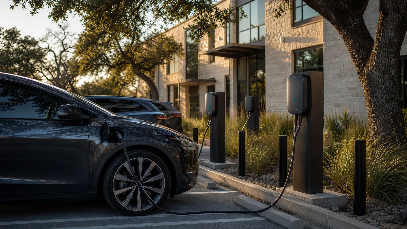 A Central Texas property suitable for commercial EV charging planning